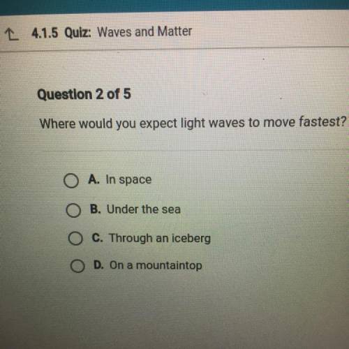 Where would you expect light waves to move fastest?
