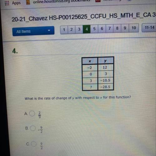 The last answer choice didn’t show but it was -2/9 ... Help please ?