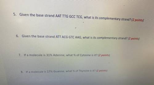 Can anyone answer these biology questions? thanks!