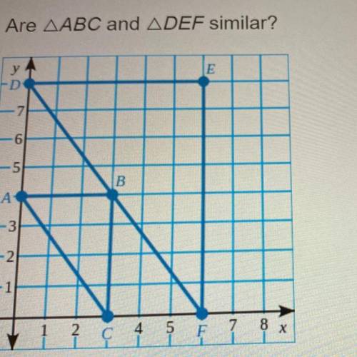 Are AABC and ADEF similar??