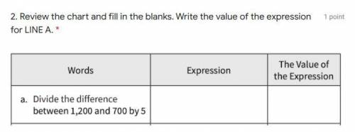 What is the value or the expression divide 1,200 and 700 by 5