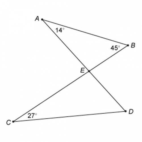 What is the measure of angle D?
122°
45°
32°
70°