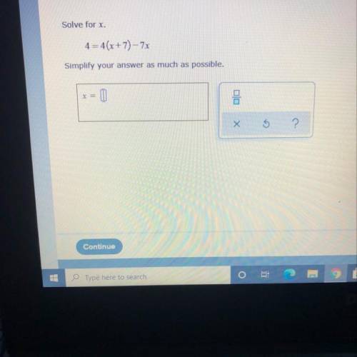 Solve for x plz help!!