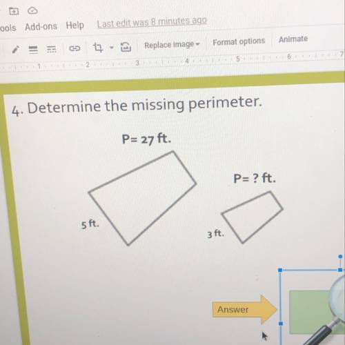 Please help me find the missing perimeter