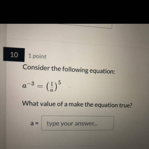 Consider the following equation... 
What value of A makes the equation true?