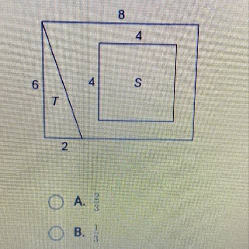 A computer randomly puts a point inside the rectangle. What is the probability

that the point doe