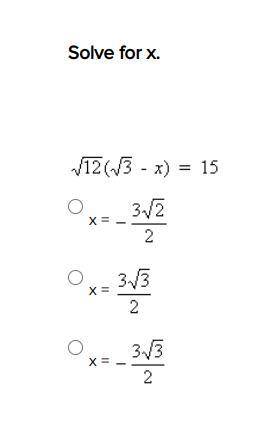 Solve for x. The radical equation is below.