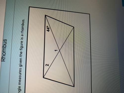 Find the angle measures given the figure is a rhombus