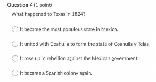 What happened to texas in 1824