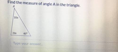 Help Needed!! Find The Measure Of Angle A In The Triangle