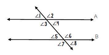If the m∠1 =57°, Find the measure of ∠6

A- 123 °
B- 57 °
C- 180 °
D- Cannot be determined