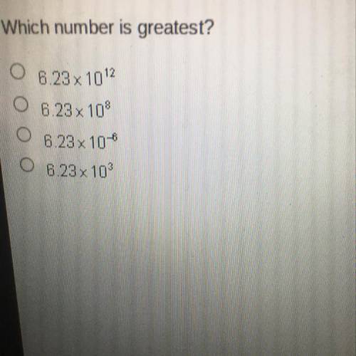 Which number is the greatest?