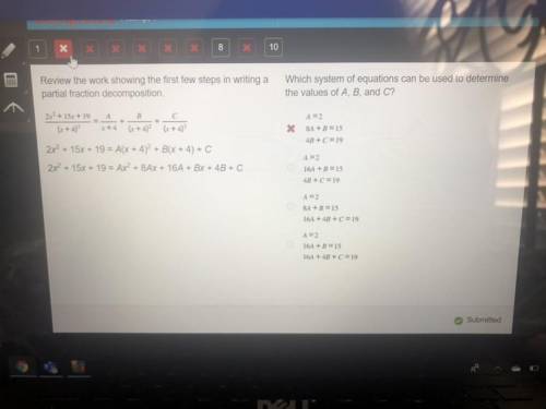 Which system of equations can used to determine