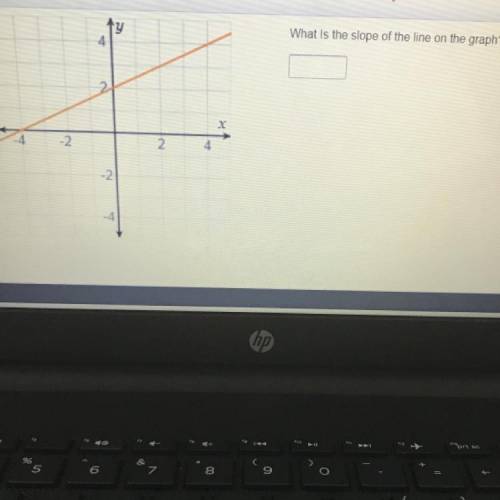 What is the slope of the line on the graph?
HELP!!
