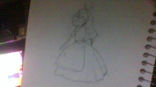 Working on a alice in wonder land drawing plz rate also not finished