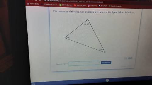 How to solve for x in a triangle