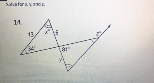 Need Expert Answer Asap! Solve For X,Y,Z.