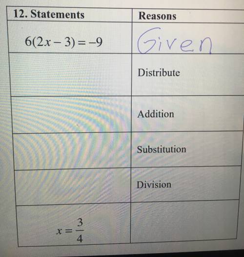Please*** I need help with this basic algebra problem.
FILL IN THE MISSING STEPS.