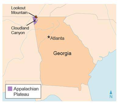 The Appalachian Plateau region is located where Georgia, Alabama, and 
meet.