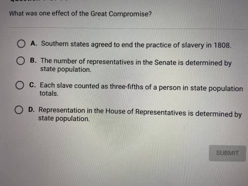 What was one effect of the great compromise?