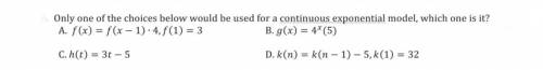 Can some also explain it to me how to identify if it’s continuous exponential