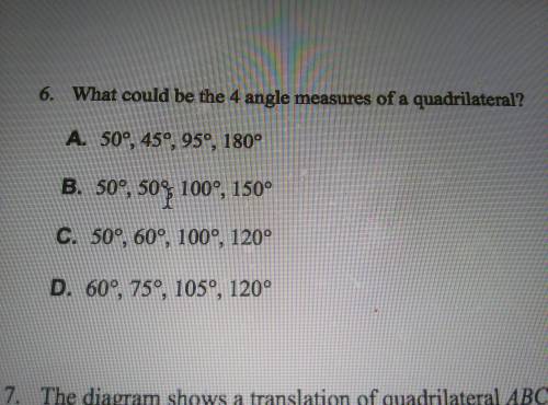 What could be the 4 angle measures of a quadrilateral