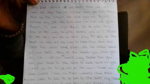 This a rap I'm working on sorry about my handwriting I was in a rush but rate 1-10

be honest caus