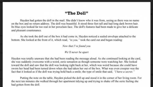What's the tone of The story called the Doll by Carly Vanessa??