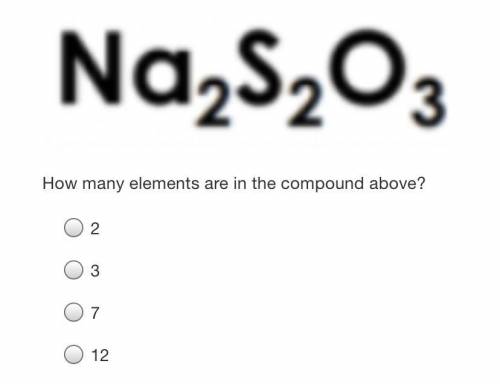 Pls help, How many elements are in the compound above?