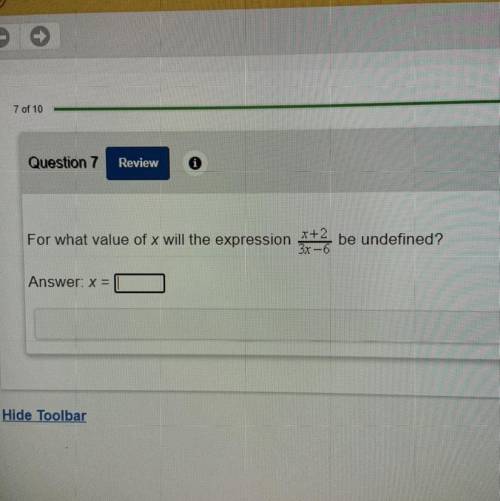 For what value of x will the expression be undefined