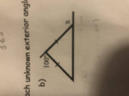 Please help with this angle question, the 2 separate question are find the exterior angle