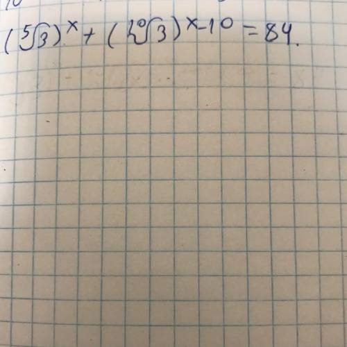 Solve for x 
(5√3)^x+(10√3)^(x-10)=84