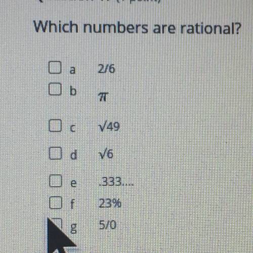 Which numbers are rational?