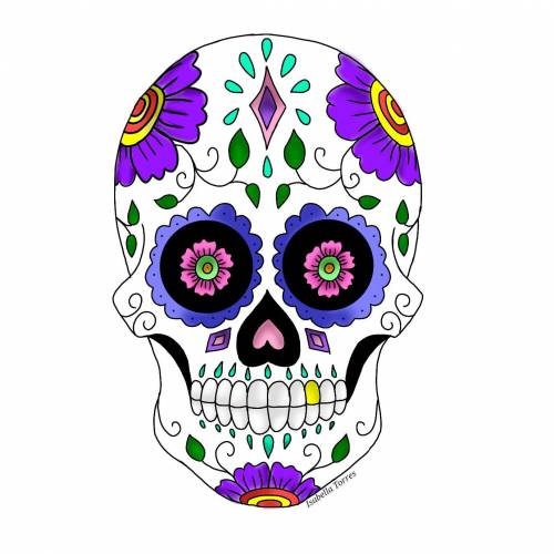 How is my sugar skull?...we did it in call but i did it digatly. No i did not use google pictures.