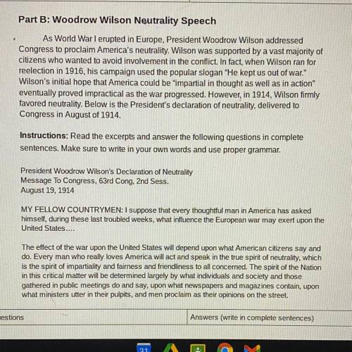 I NEED HELP ASP PLEASE 3. Why does Wilson believe that there will be large numbers

of Americans w