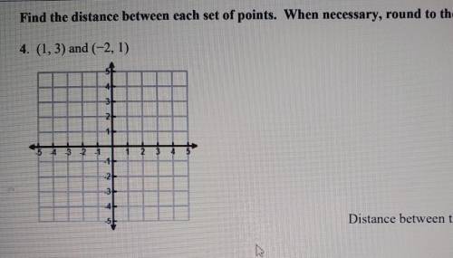 Find the distance between each set of points. When necessary, round to the nearest tenth. (1,3) and