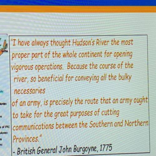 Explain General Burgoyne’s quote please