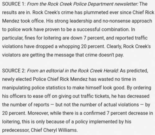 Which claim do the two sources most clearly disagree on?

A. Police Chief Rick Mendez is responsib