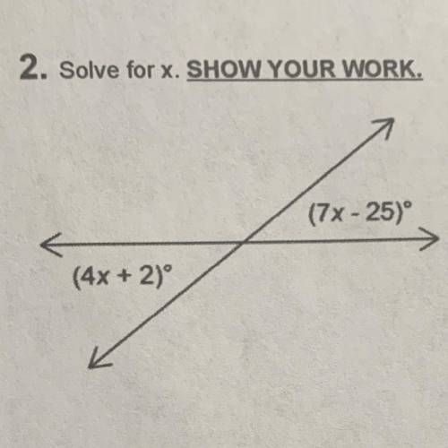 HELP ME 
solve for X