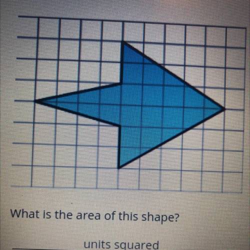 What is the area of this shape?
units squared