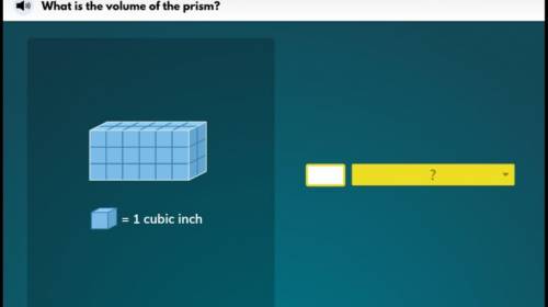 what is the volume of the prismwhat is the volume of the prism is it inches or square inches or cub