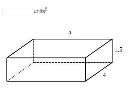 Find the surface area of the right rectangular prism shown below