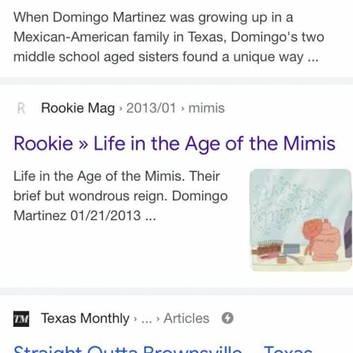 If you search up the mimis by Domingo Martinez it’s gonna be the second link but my question or fav