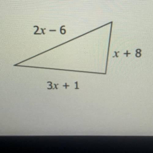 Write the perimeter of the triangle in simplest form
can i please get help