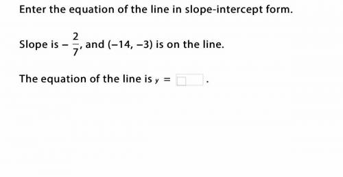 Write an equation of a line that passes through the given point and

has the given slope.(2,4), slo