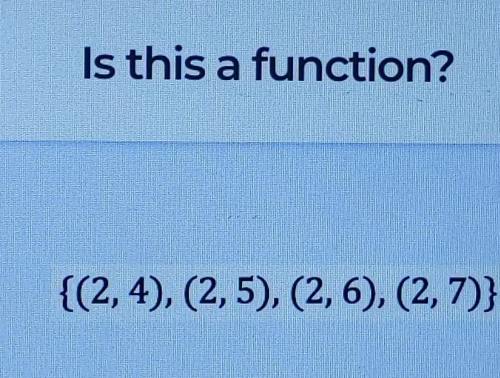 Is this a function yes or no