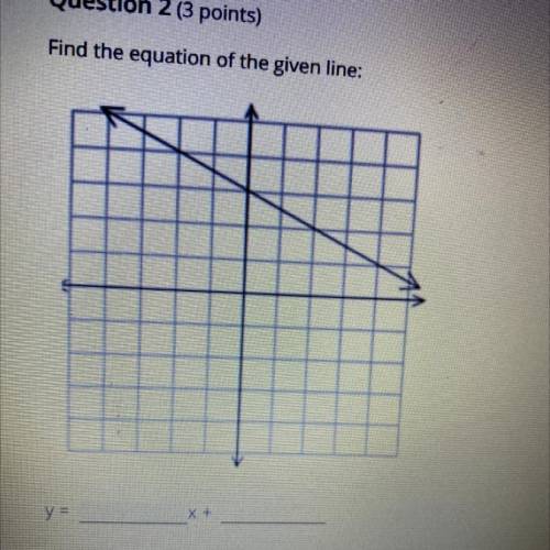 I really need help with this. Find the equation of the given line: