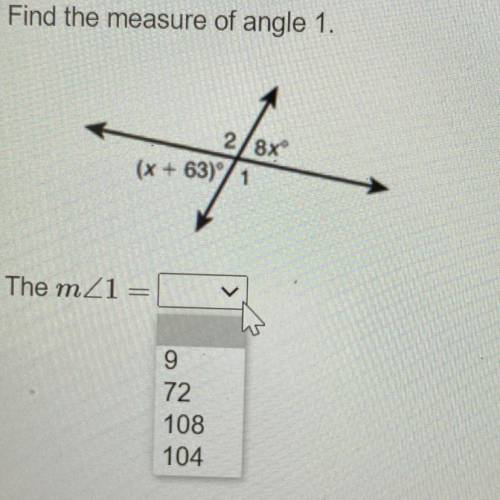 Find the measure of angle 1.