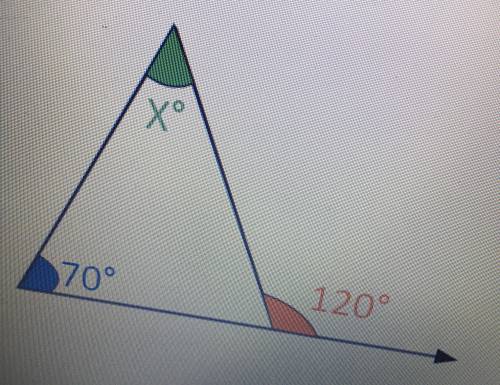 NEED THE ANSWER ASAP! Find the measure of the missing angle X