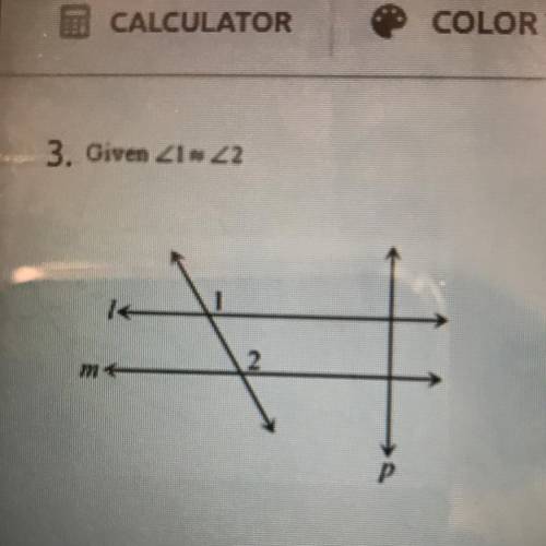 If line p is perpendicular to line m what is the relationship between line p and line l